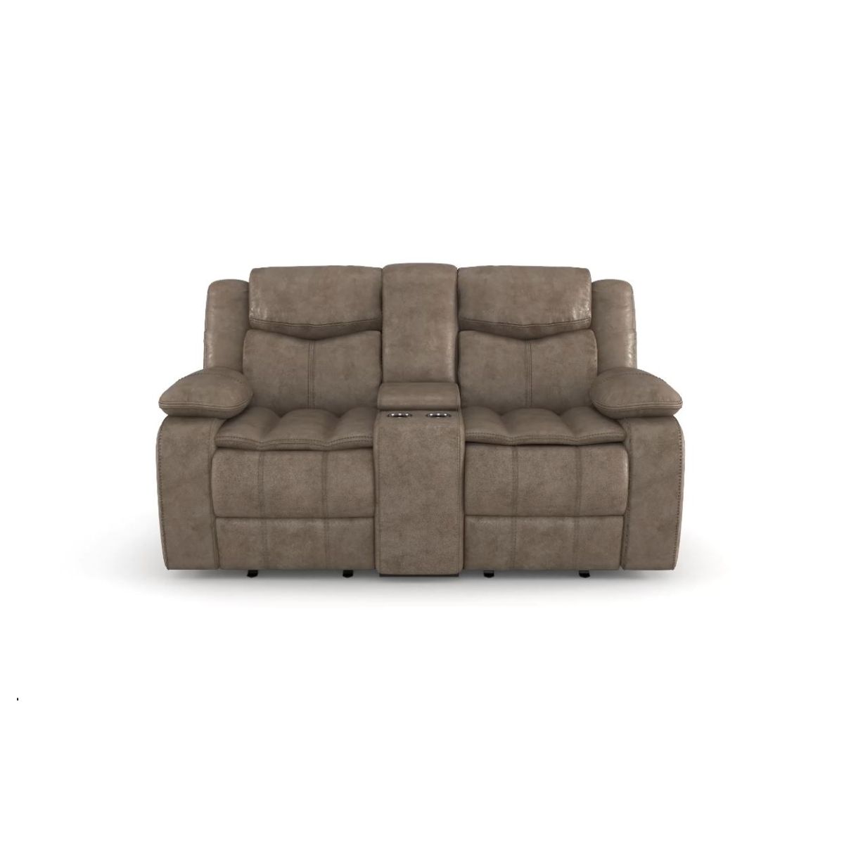 Bastrop - Double Glider Reclining Loveseat With Center Console