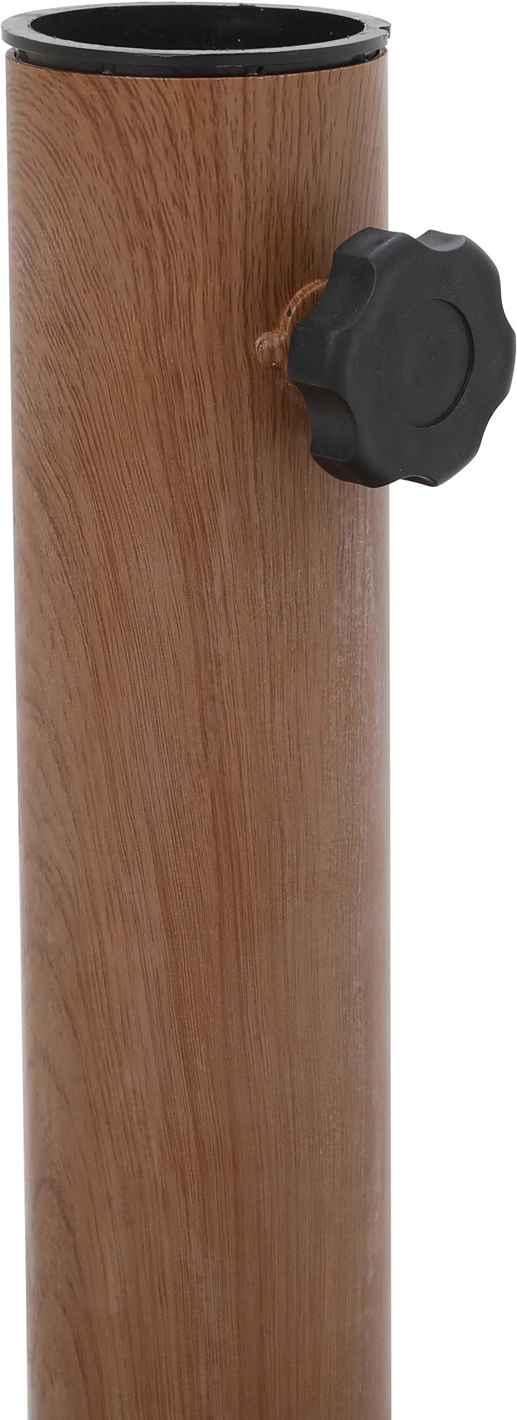 Fiji - Aluminum Patio Umbrella With Square Teak And White Base