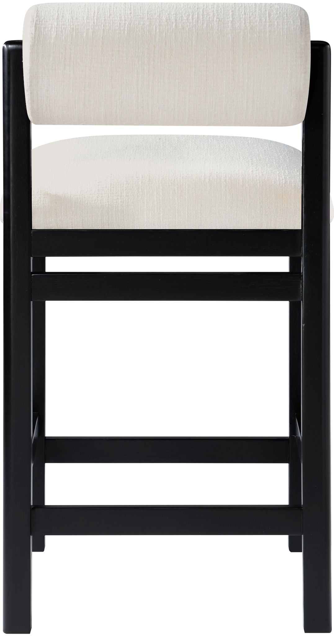 Roundhill - Fabric Counter Stool - Black Frame