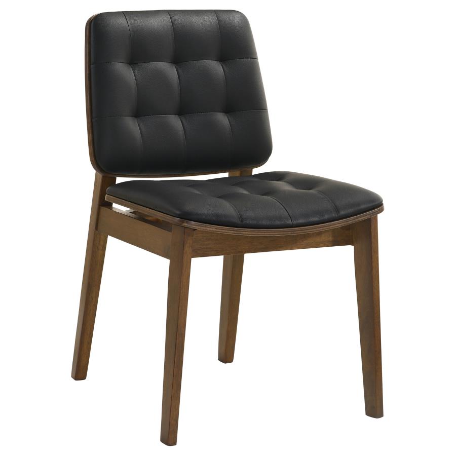 Redbridge Faux Leather Dining Side Chair Walnut (Set of 2)