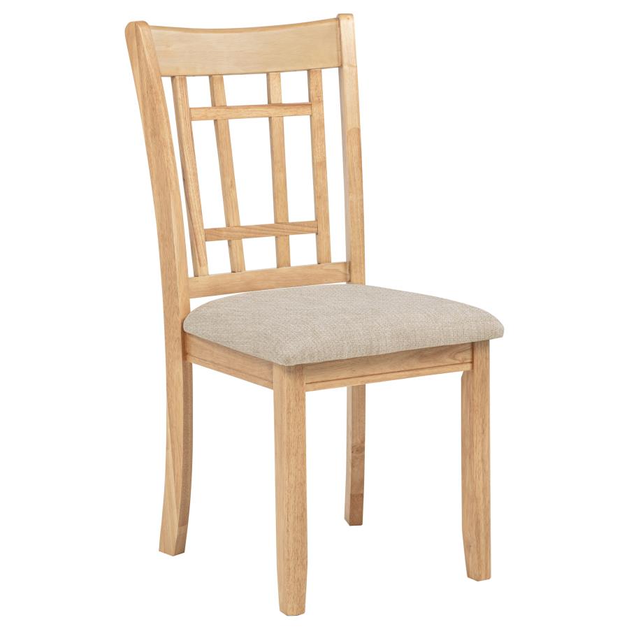 Lavon Wood Dining Side Chair Linen and Light Oak (Set of 2)
