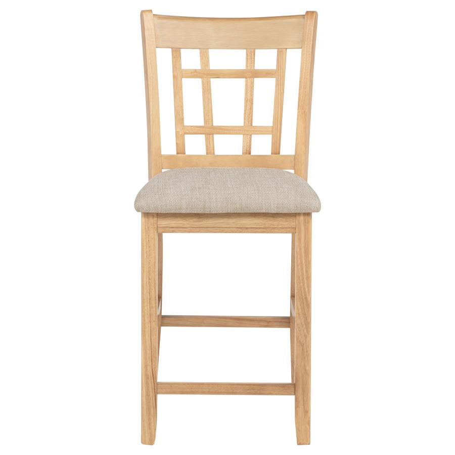 Lavon Wood Counter Height Dining Chair Linen and Light Oak (Set of 2)
