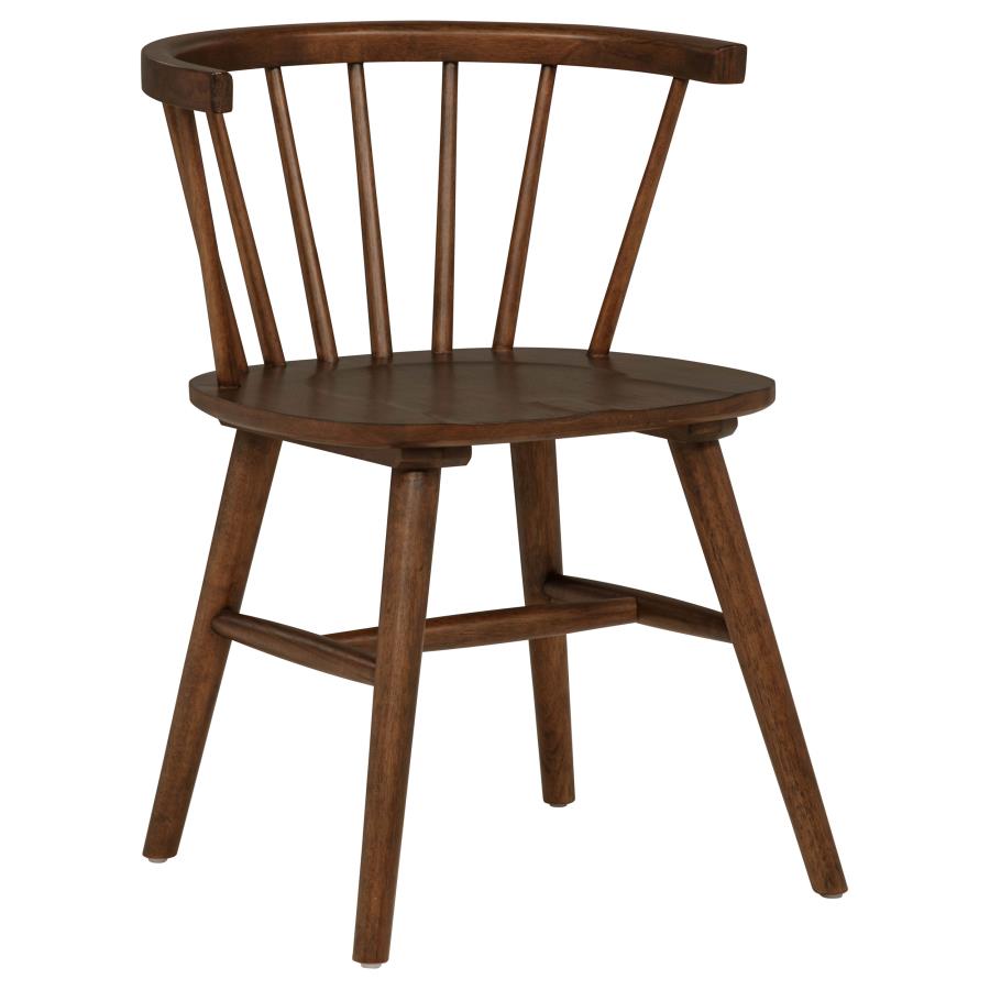Jeffries Windsor Wood Dining Side Chair Walnut (Set of 2)