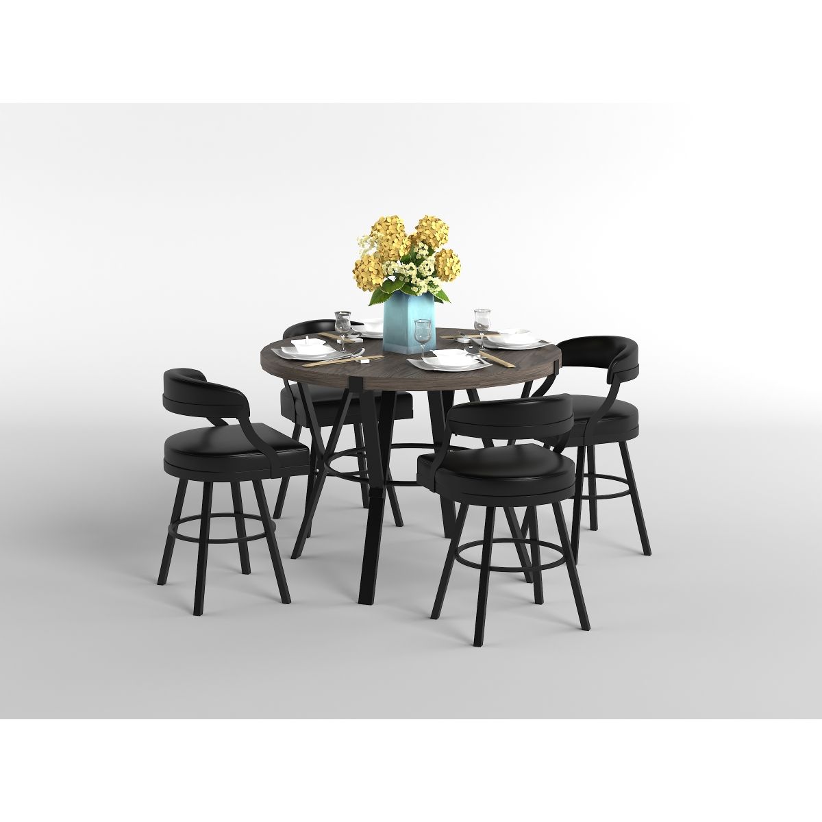 Crowley - Counter Height Table - Black