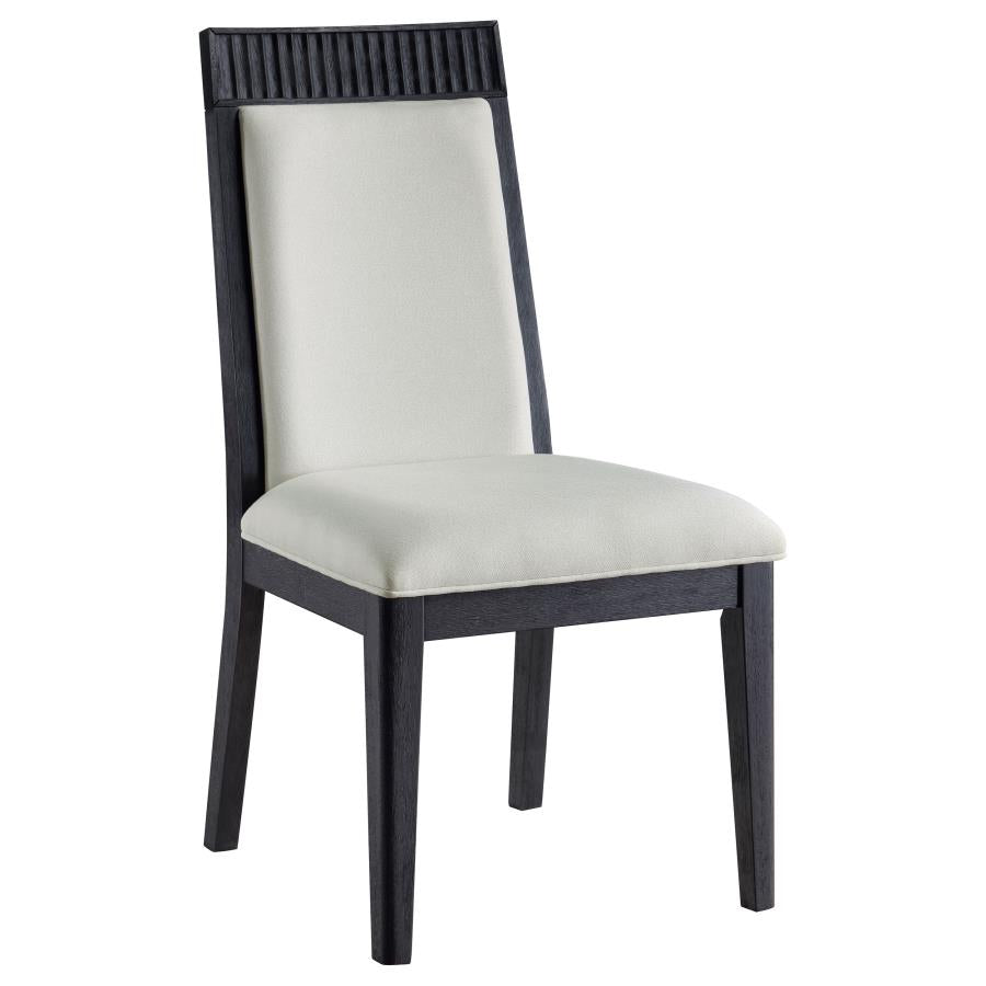 Brookmead Dining Side Chair Ivory and Black (Set of 2)