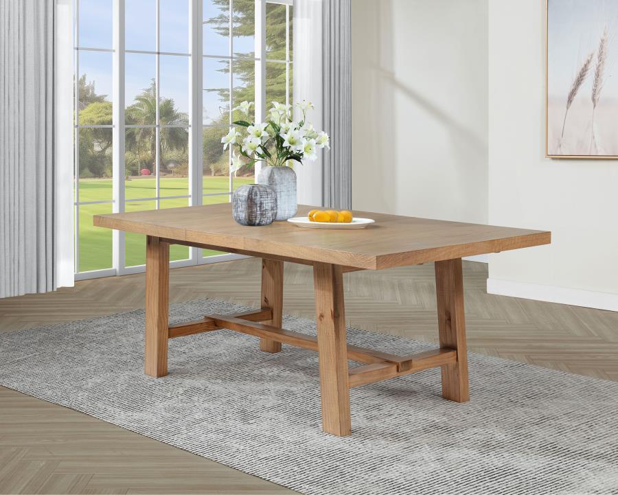 Middleton 76-inch Extension Leaf Dining Table Natural Brown
