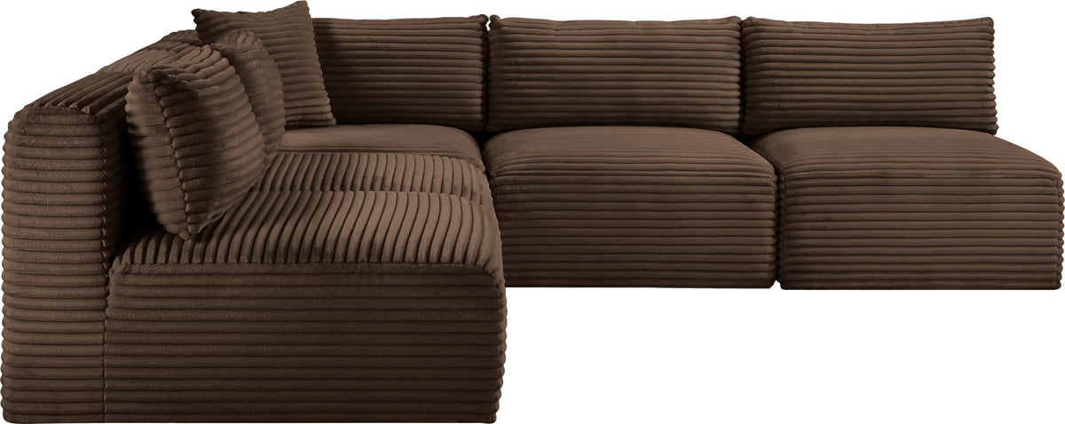 Shaggy - 5 Piece Modular Corner Armless Sectional