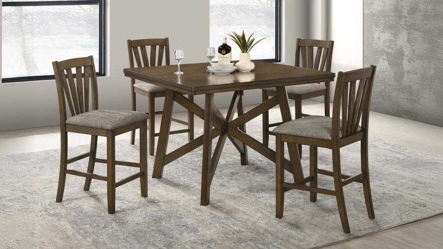 Canfield 5-piece 47-inch Counter Height Dining Set Brown