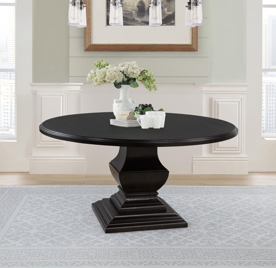 Twyla 60-inch Round Wood Dining Room Table Dark Cocoa