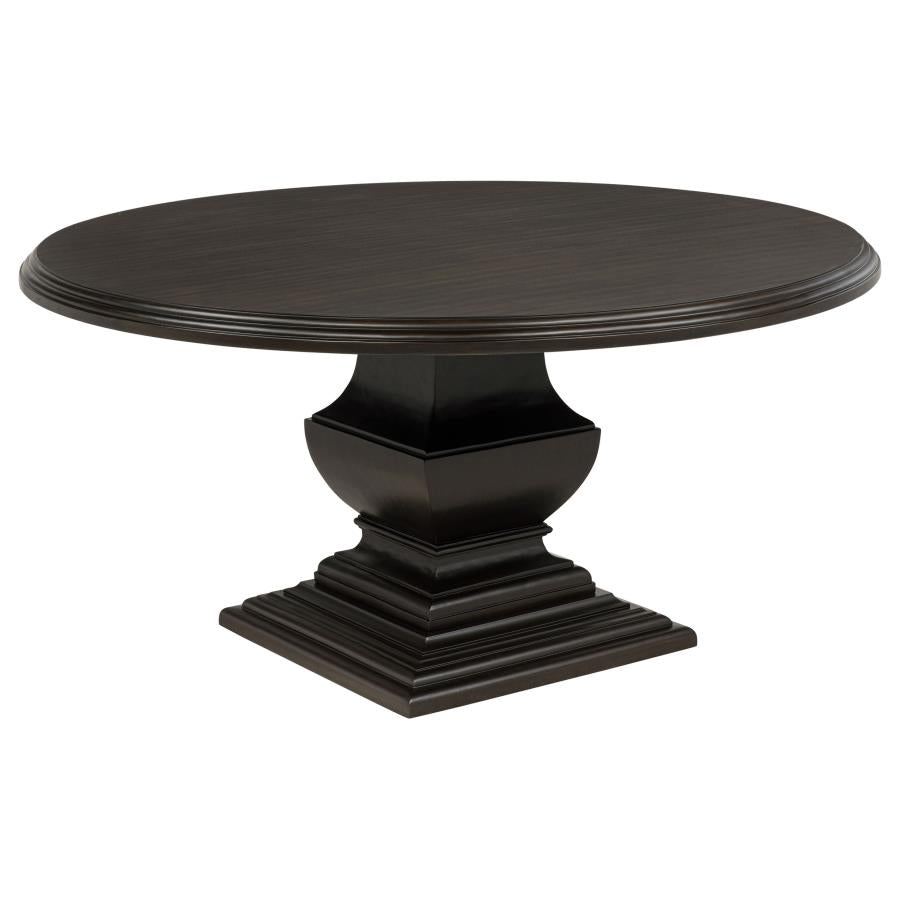 Twyla 60-inch Round Wood Dining Room Table Dark Cocoa