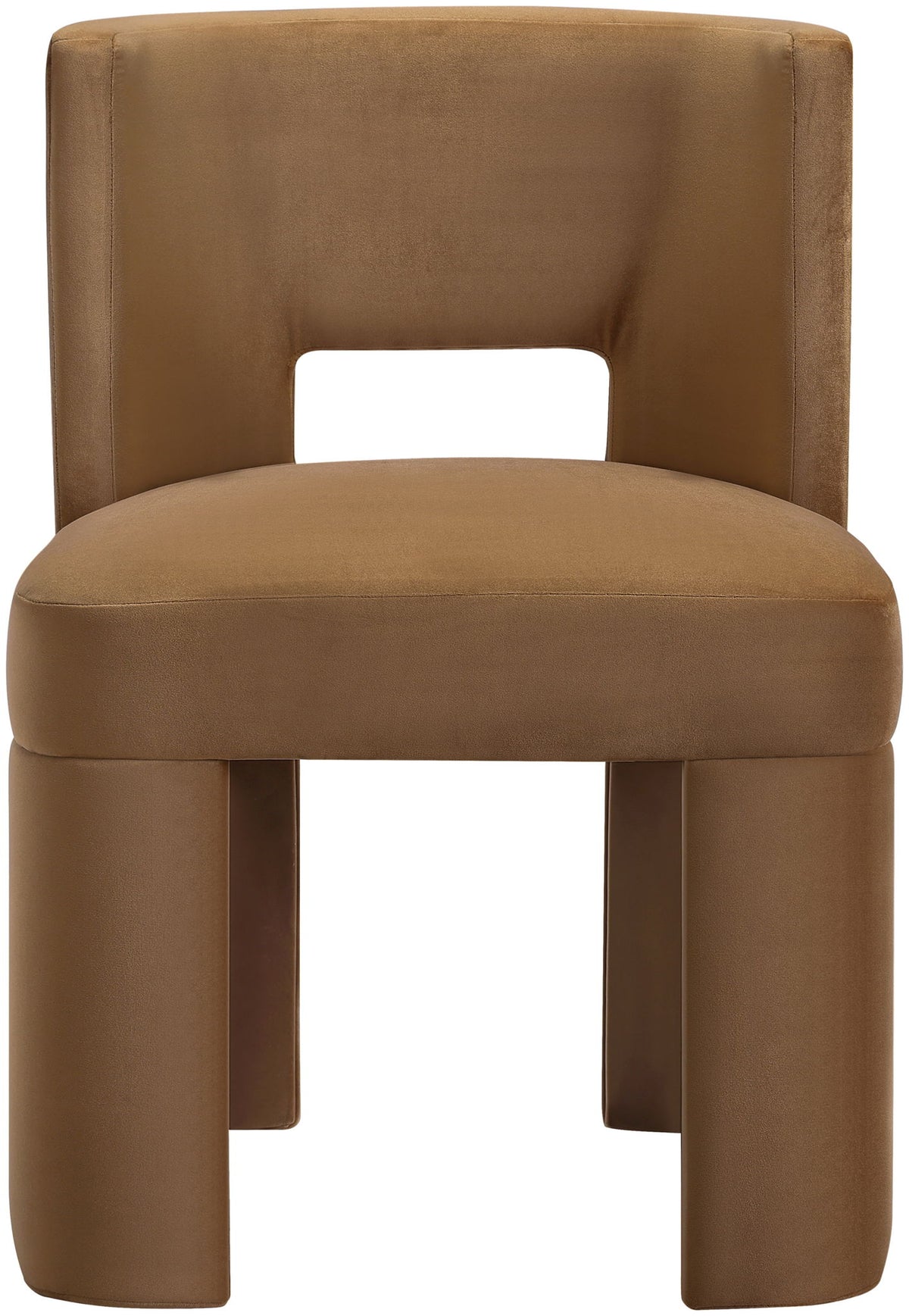 Zuno - Velvet Performance Fabric Upholstered Dining Chair (Set of 2) - Saddle