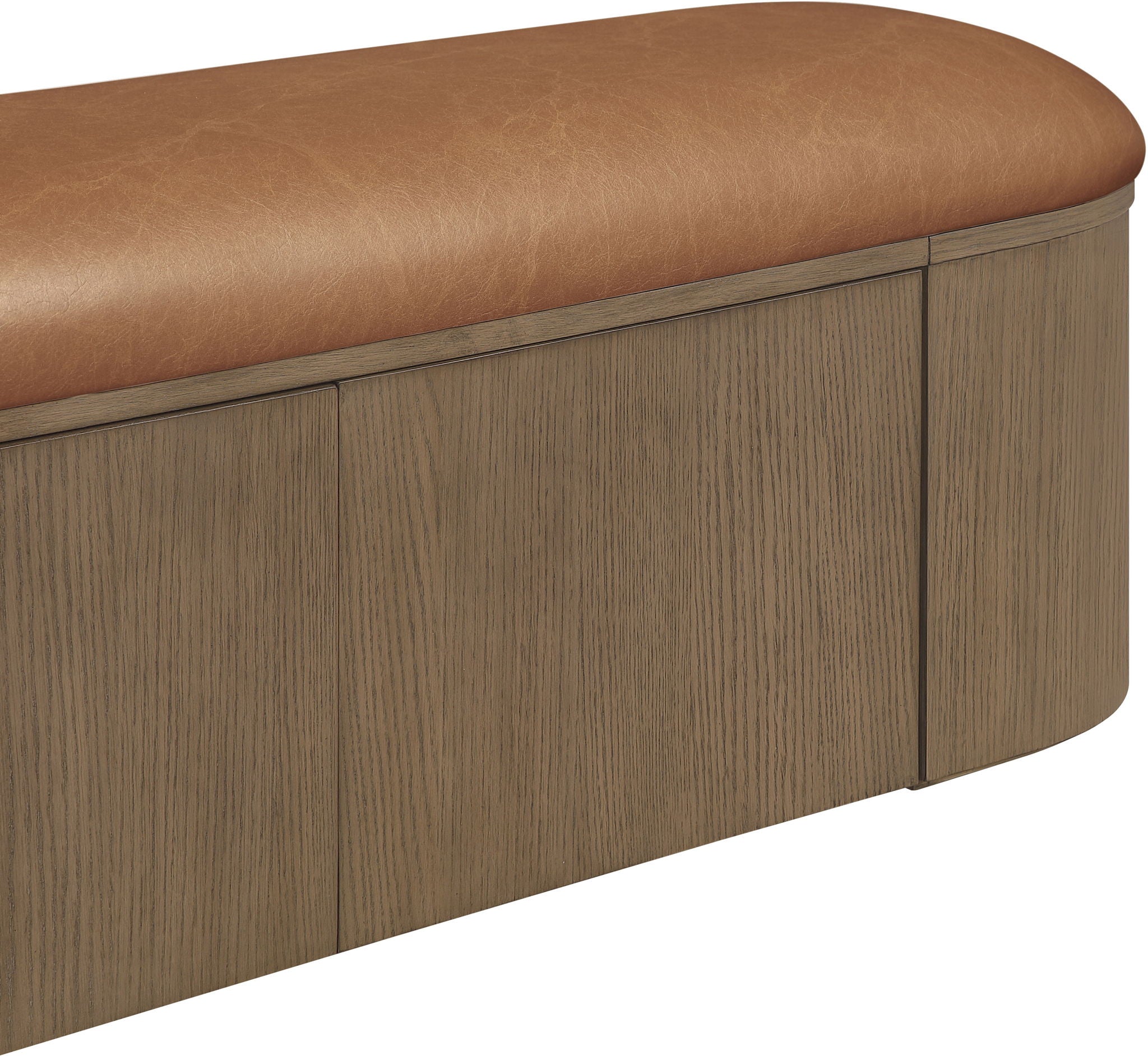 Velden - Upholstered Storage Bench With Stained Brown Base