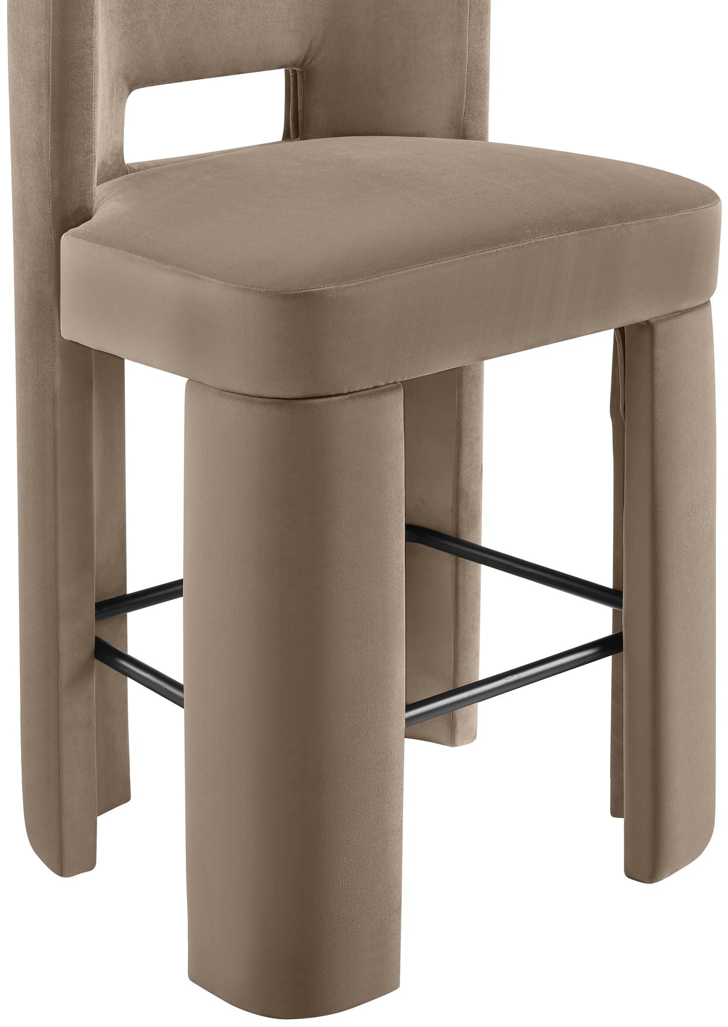 Zuno - Velvet Performance Fabric Upholstered Bar Stool (Set of 2)