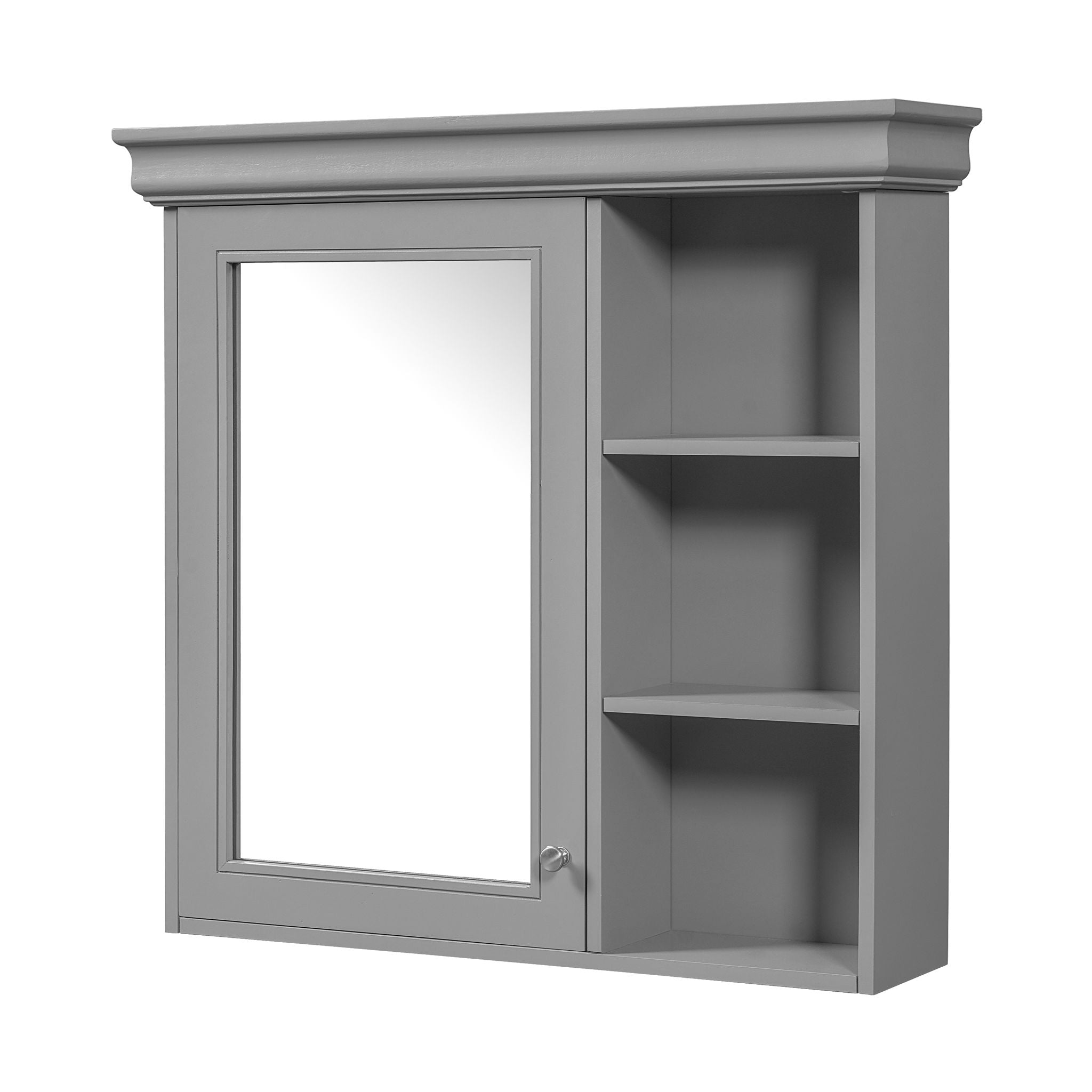 Wall Mounted Bathroom Medicine Cabinet With Mirror And Adjustable Storage With Soft Close Hinges