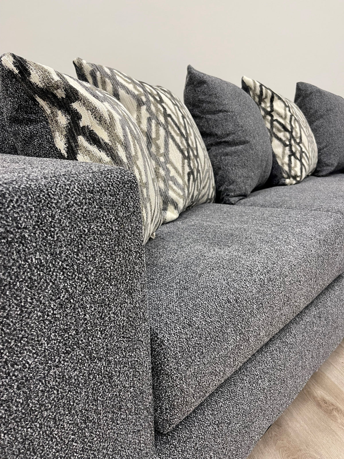 Monroe Steel Gray Sofa and Loveseat