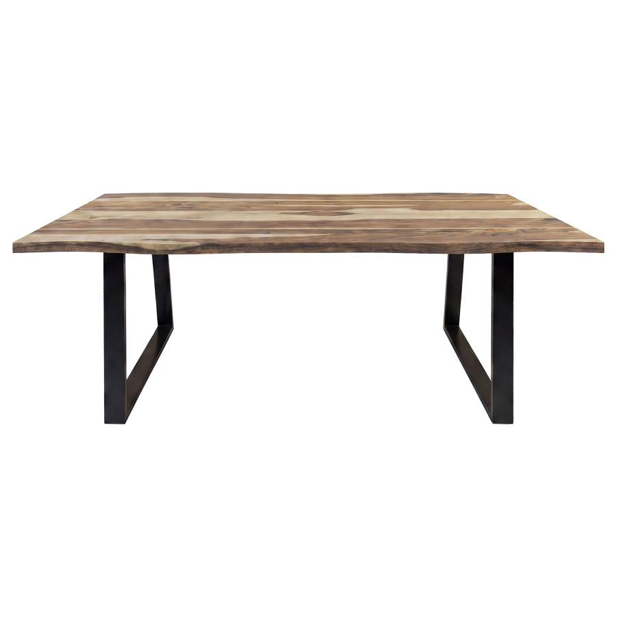 Selwyn 80-inch Live Edge Solid Wood Dining Table Light Sheesham