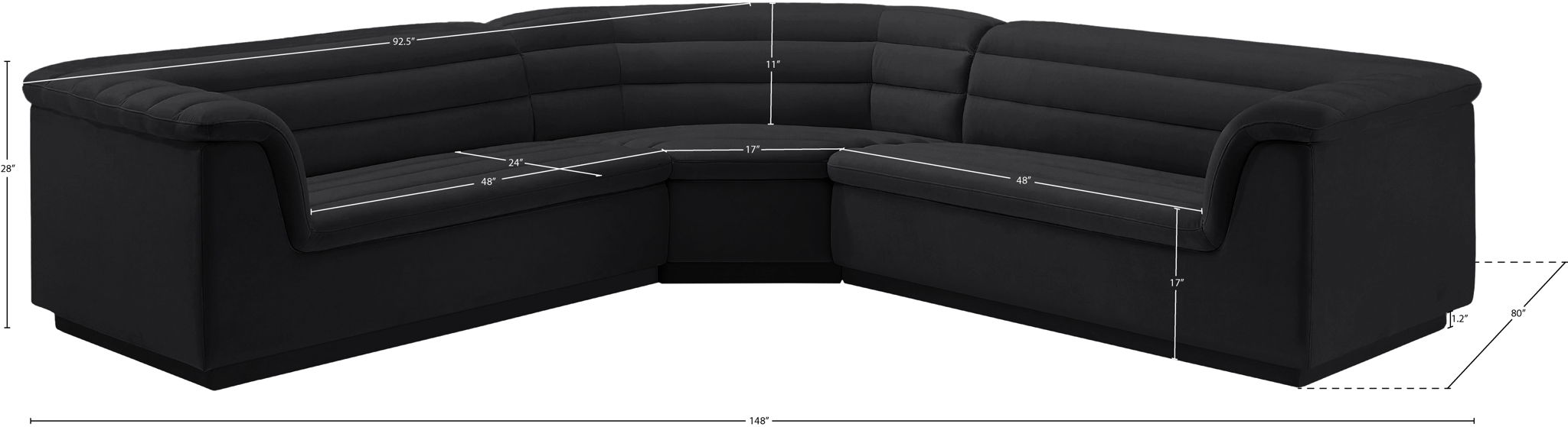 Cascade - Velvet Modular Sectional