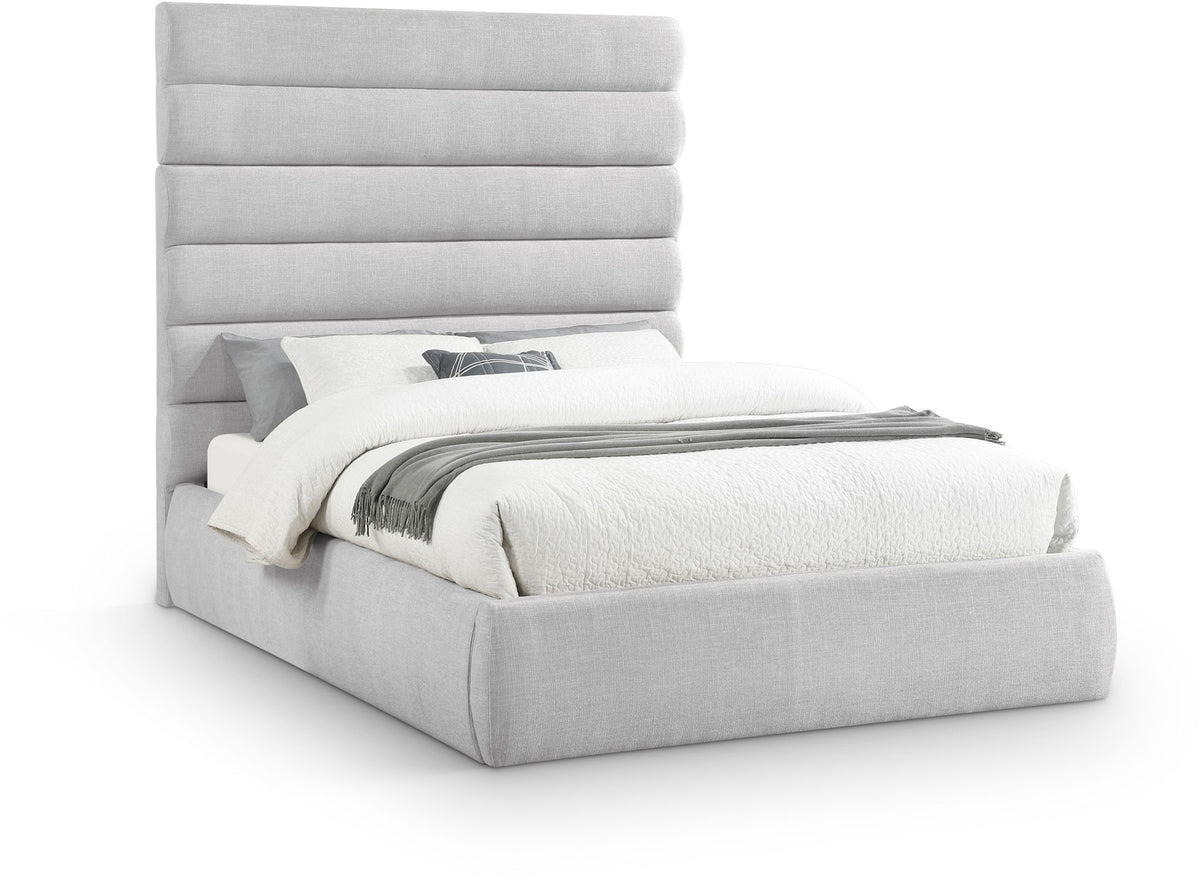 Adam - Linen Fabric Bed With 70.5" Headboard