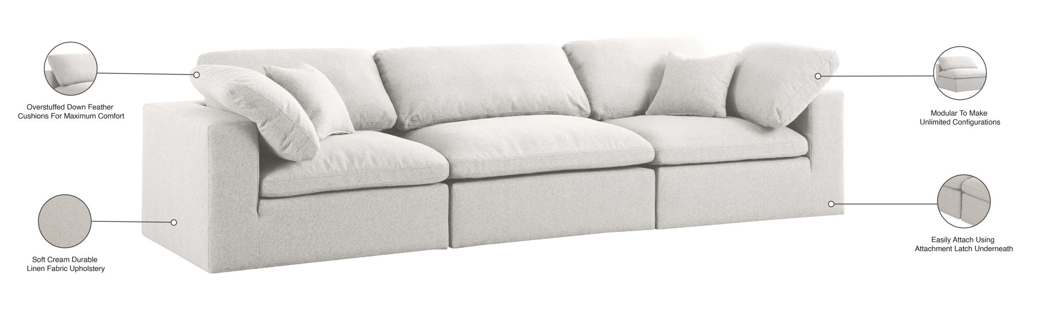 Serene - Modular 3 Seat Sofa