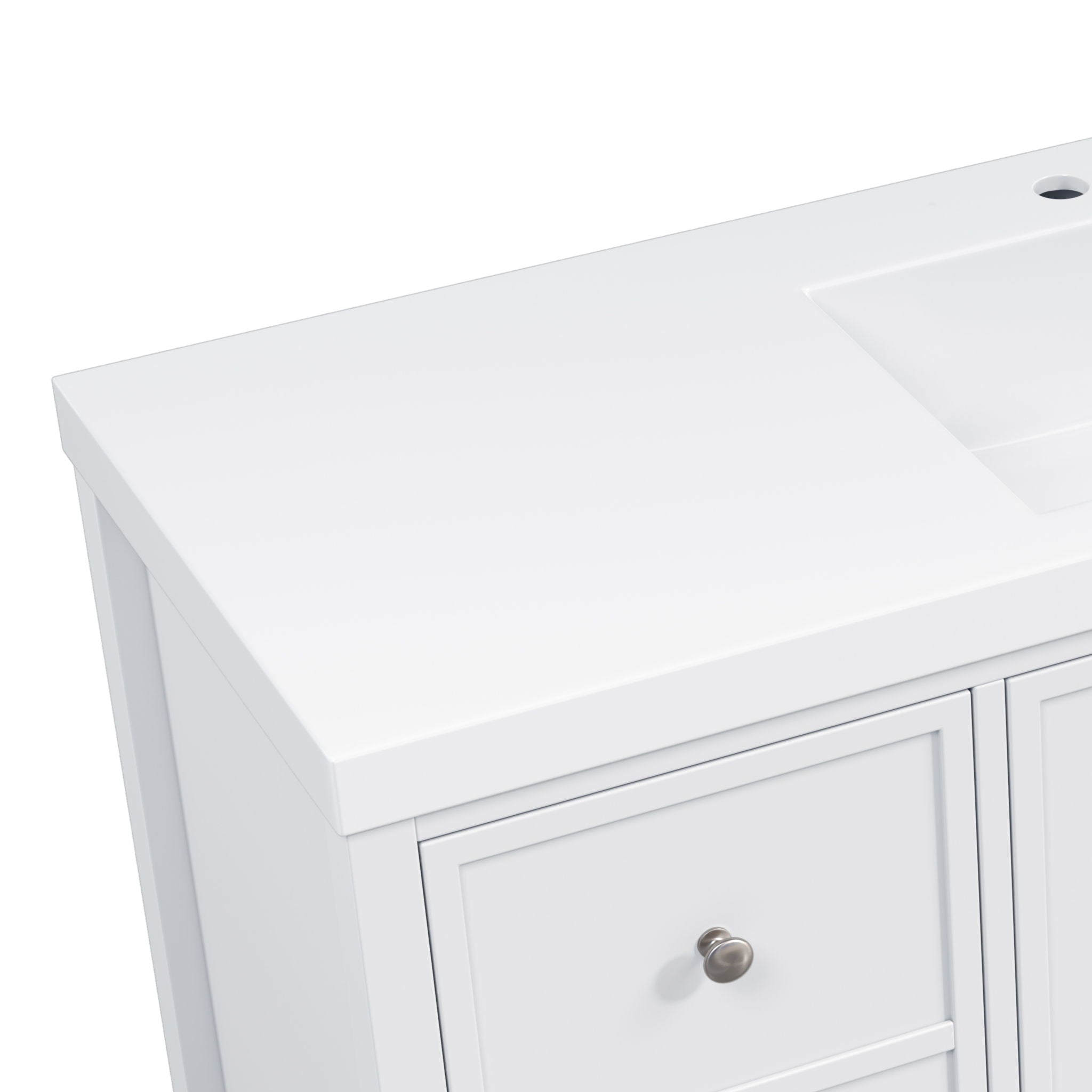 Bathroom Vanity With Separate Sink, Soft Close Doors And 4 Drawers
