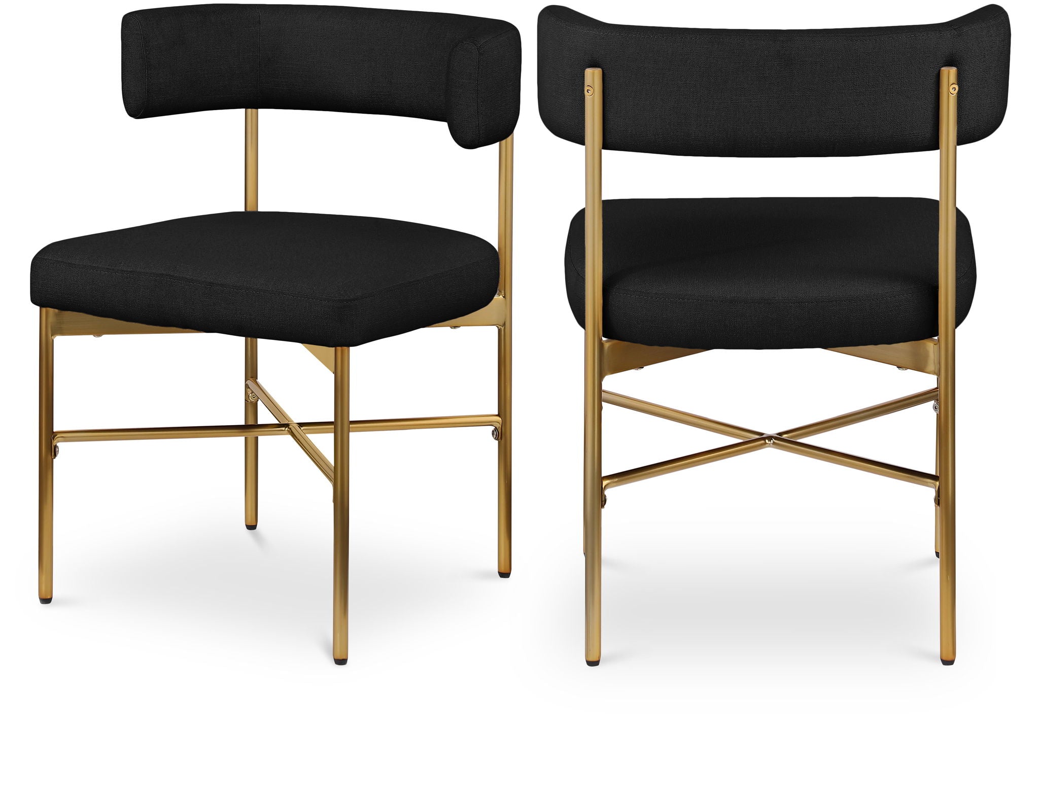 Rivage - Durable Dining Chair With Gold Frame (Set of 2)