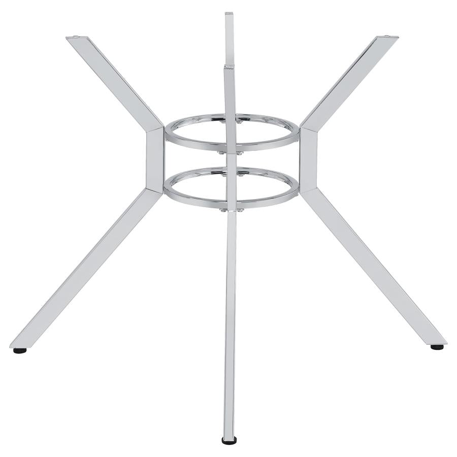Steele Spoke Metal Dining Table Base Chrome