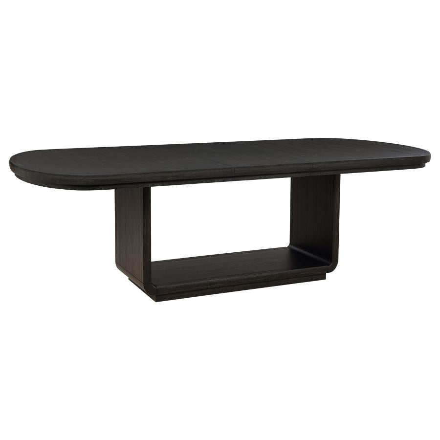 Leandro 78-inch Extension Dining Room Table Burnished Black