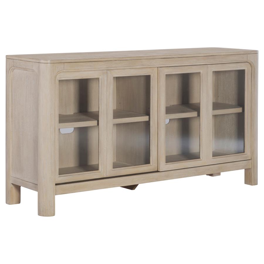 Solano Sliding Door Dining Sideboard Server Weathered Mango