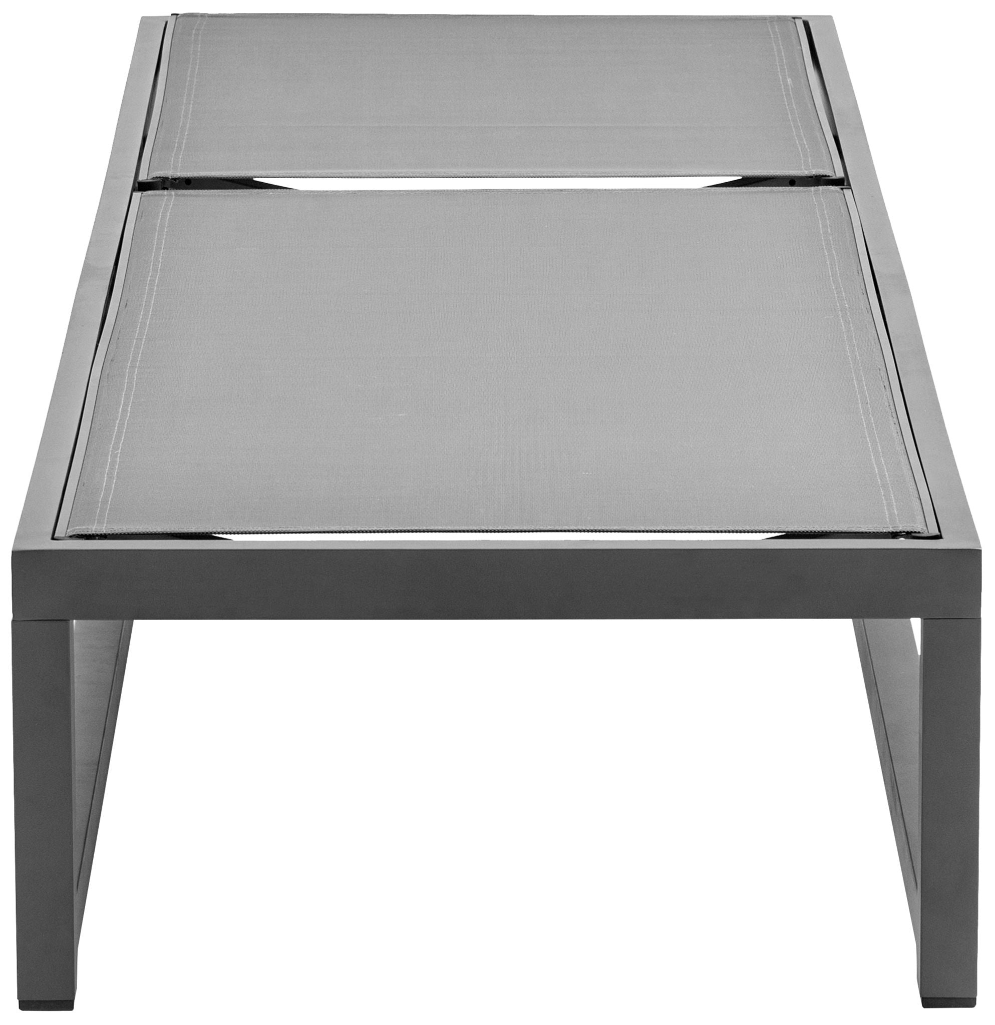 Maldives - Water Resistant Outdoor Patio Adjustable Sun Chaise Lounge Chair With Gray Base
