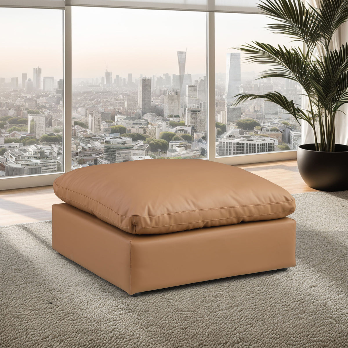 Comfy - Faux Leather Ottoman