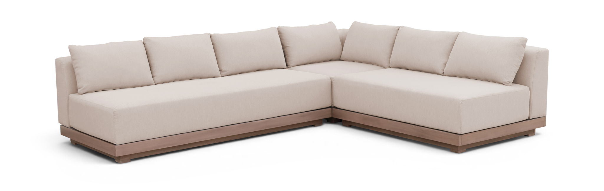 Solace - Olefin Performance Fabric 3 Piece Outdoor Patio Modular Sectional (Sofa, Loveseat & Corner Chair)