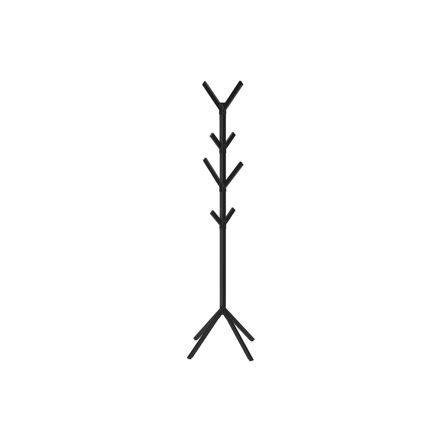 Coat Rack, Hall Tree, Free Standing, 8 Hooks, Entryway, Contemporary & Modern