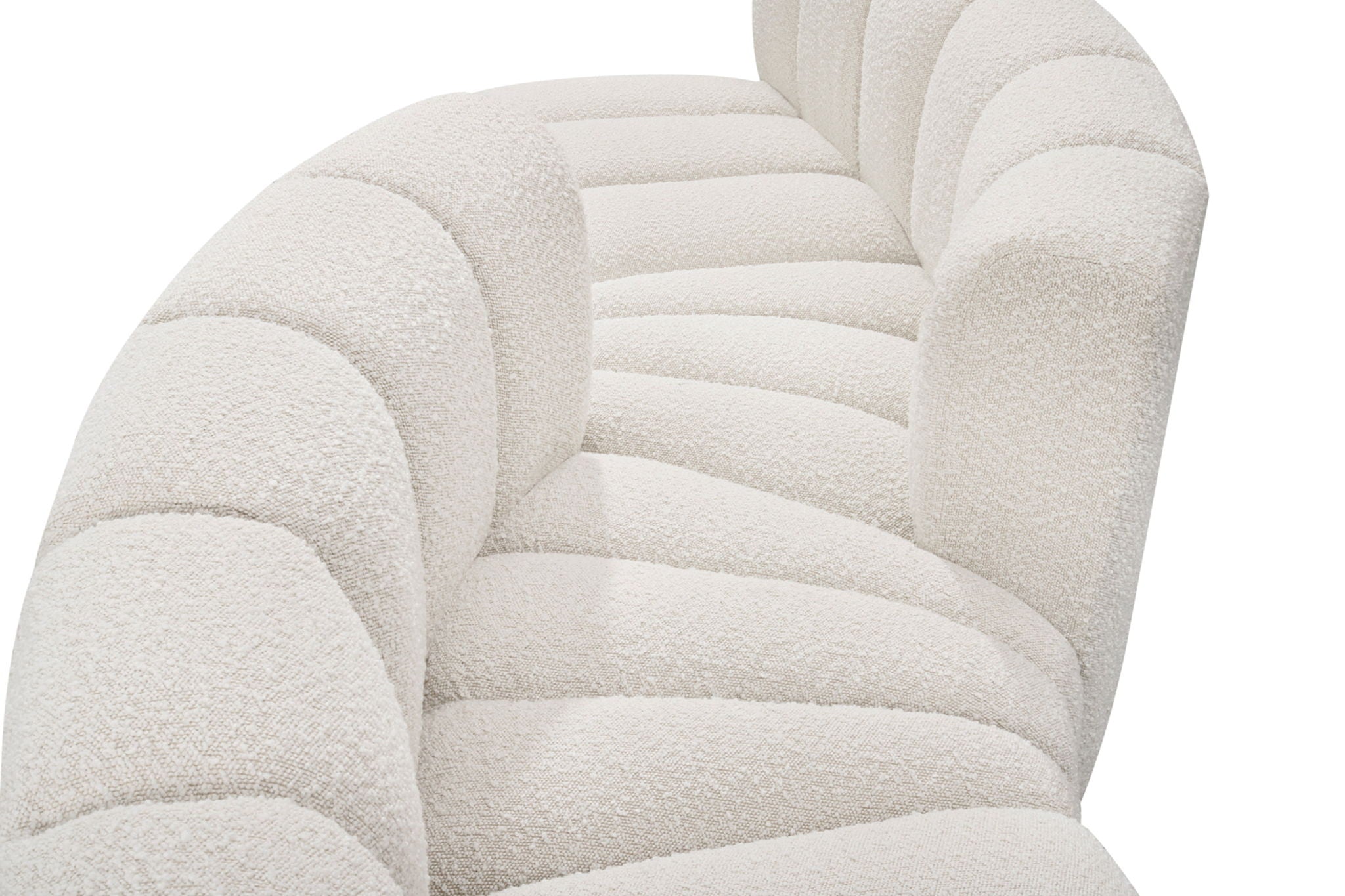 Arc - Boucle Fabric 6 Piece Modular Sofa - Black