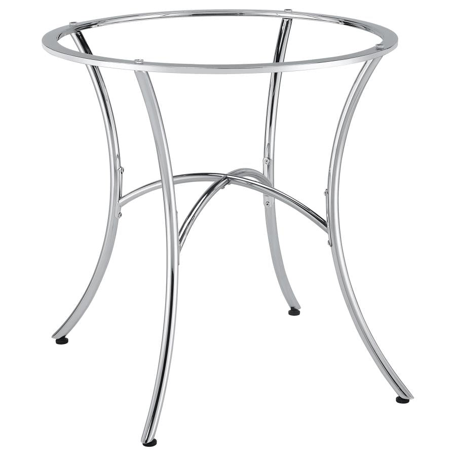 Kline Curved Metal Dining Table Base Chrome