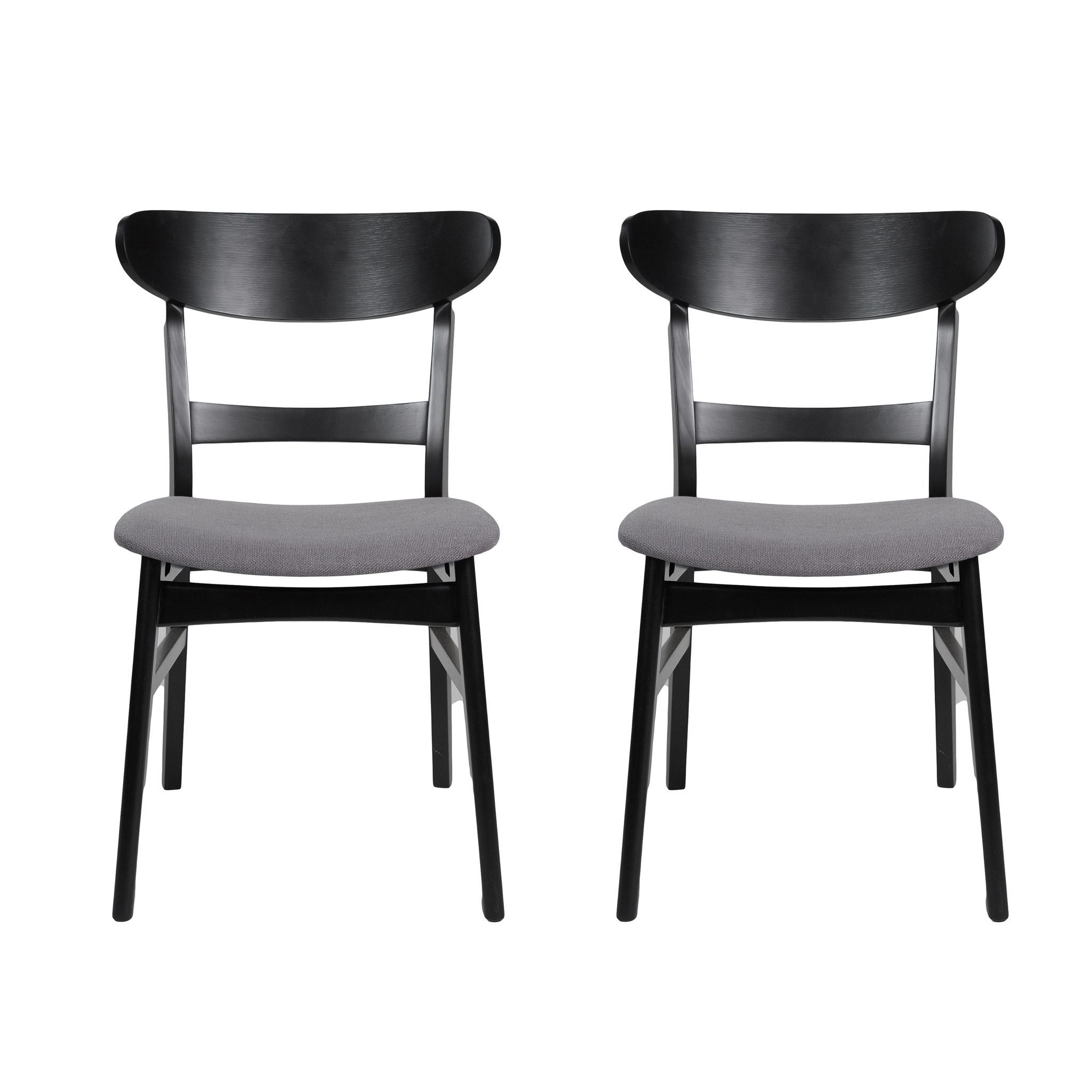 Dining Chair With Upholstered Seat - Dark Gray