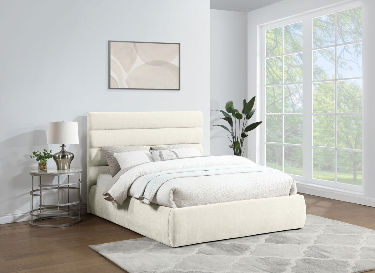 Adam - Chenille Fabric Bed With 52" Headboard