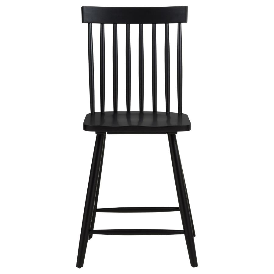 Andrews Windsor Counter Height Dining Side Chair Black (Set of 2)