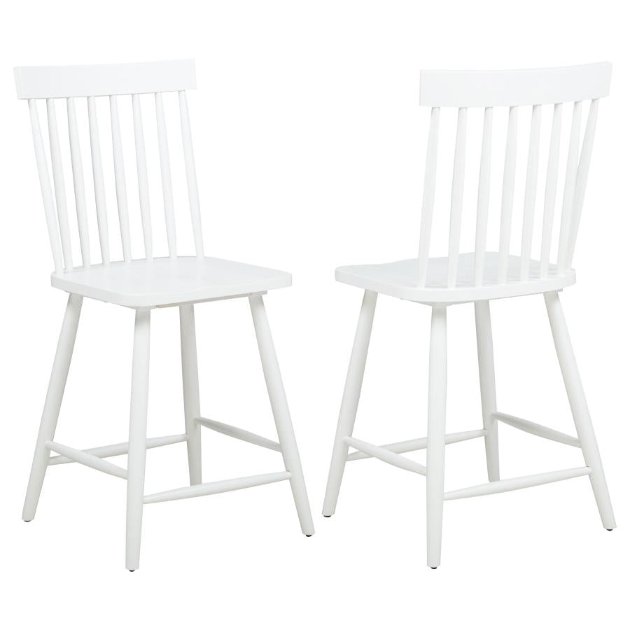 Andrews Windsor Counter Height Dining Side Chair White (Set of 2)