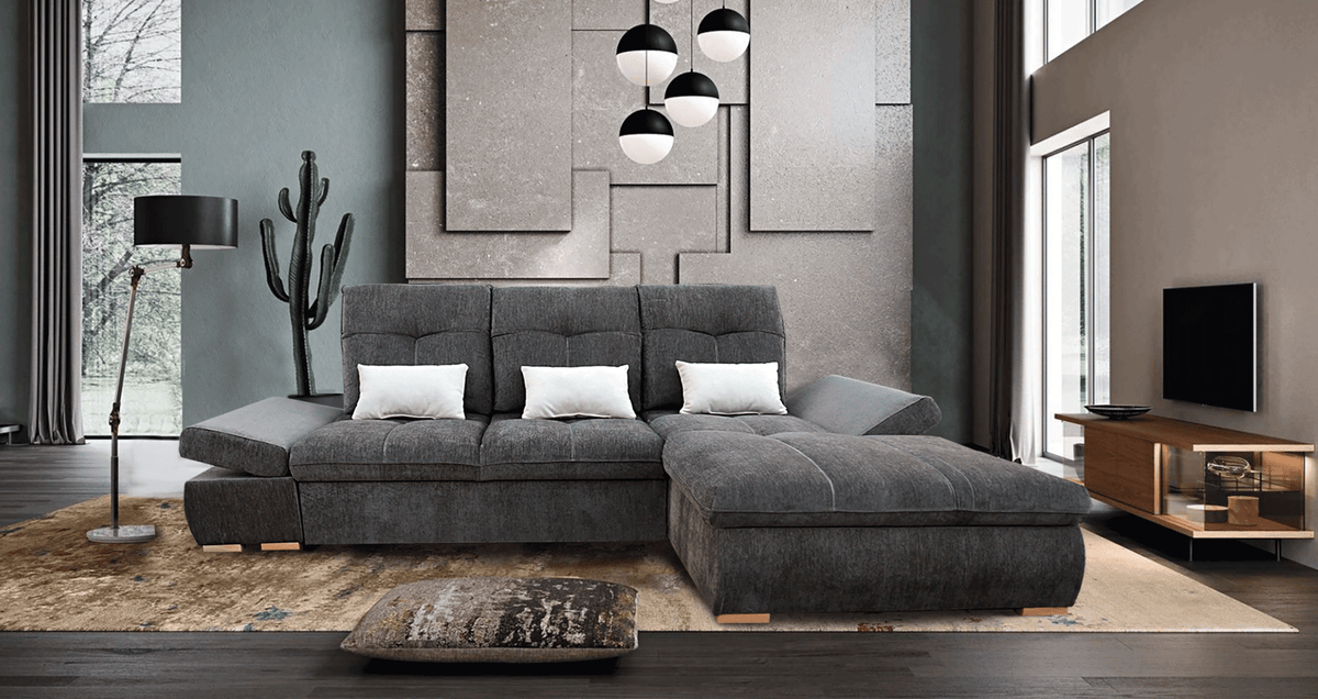 Estero Grey/Silver RAF Sectional