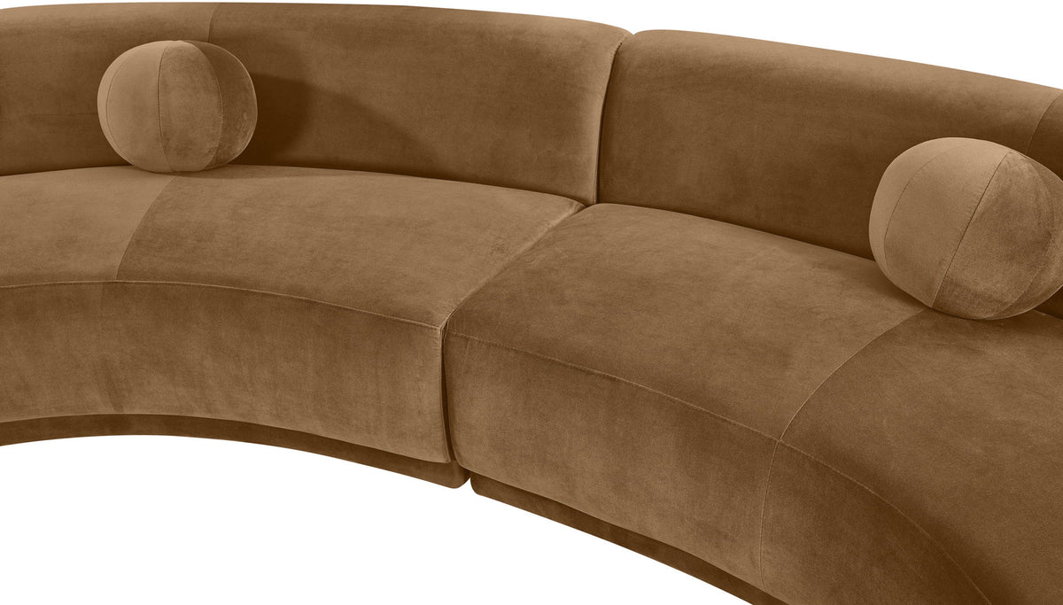 Avra - 177.5" Velvet Performance Fabric Upholstered Sectional