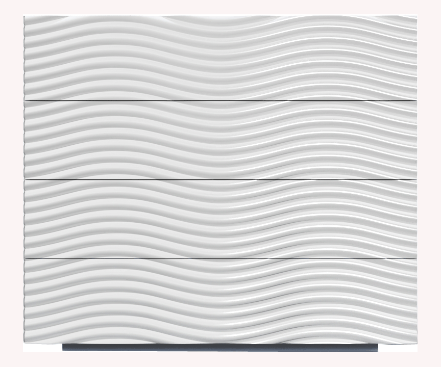 Wave White Single Dresser