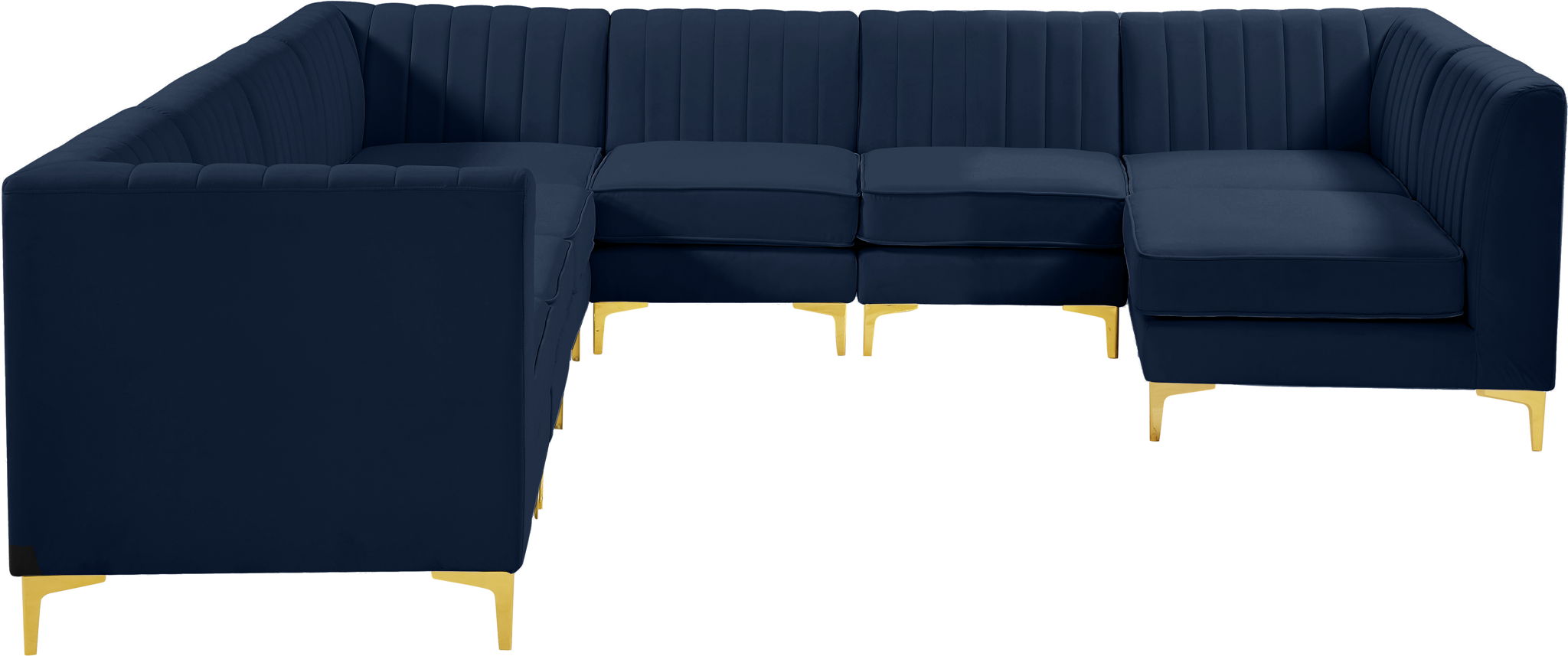 Alina - 8 Piece Velvet Modular Sectional