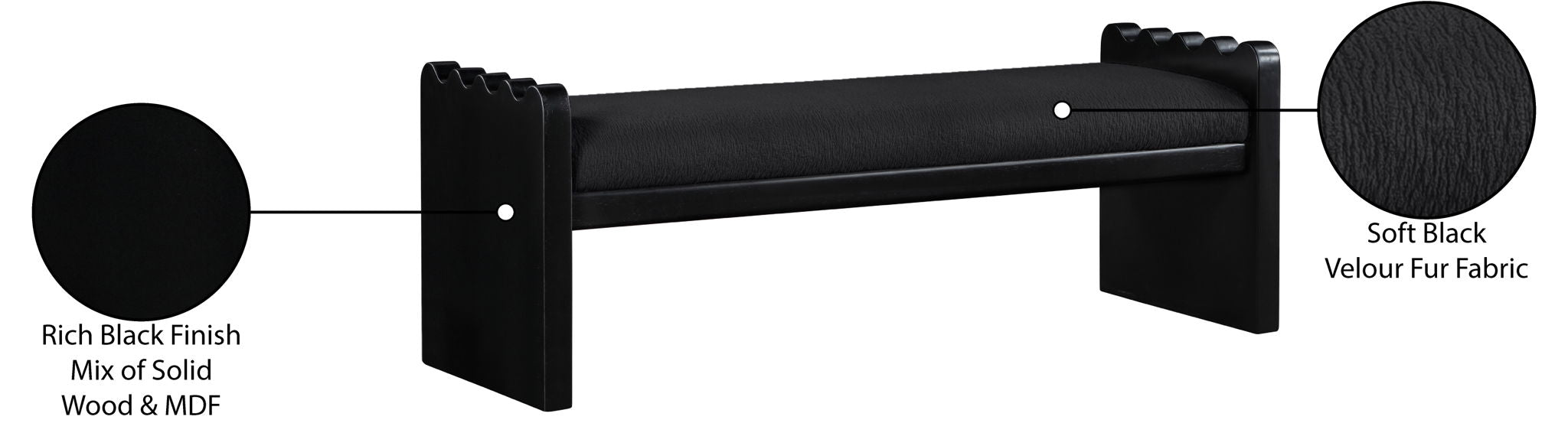 Sonia - Bench With Black Base