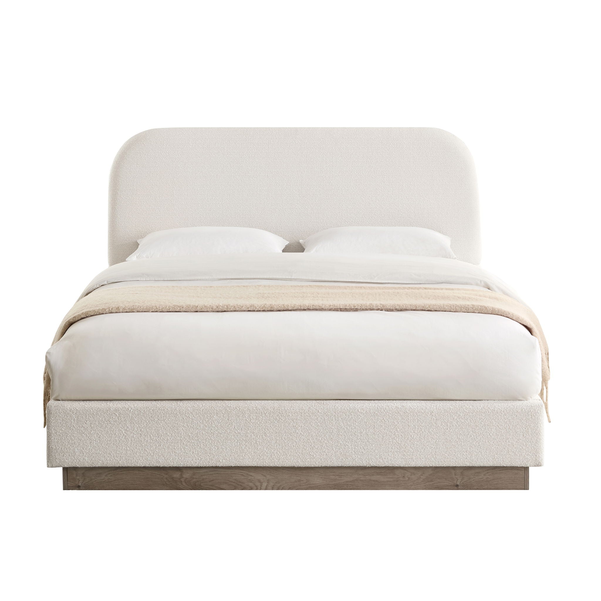 Linton - Upholstered Platform Bed With Curved Headboard
