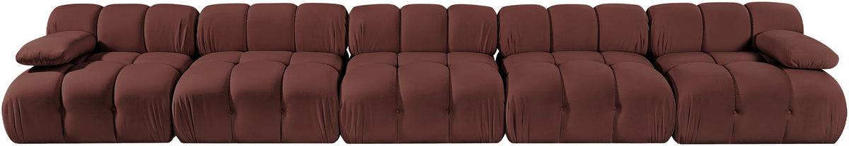 Orin - Velvet 5 Piece Modular Armless Sofa