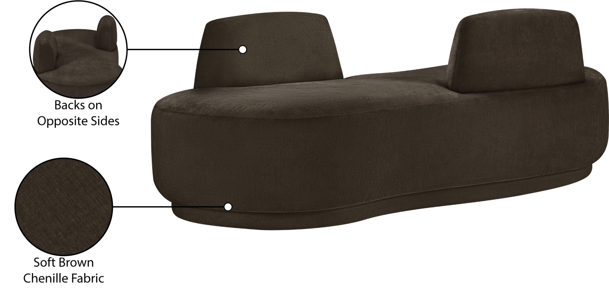 Argyle - Chenille Fabric Chaise / Loveseat