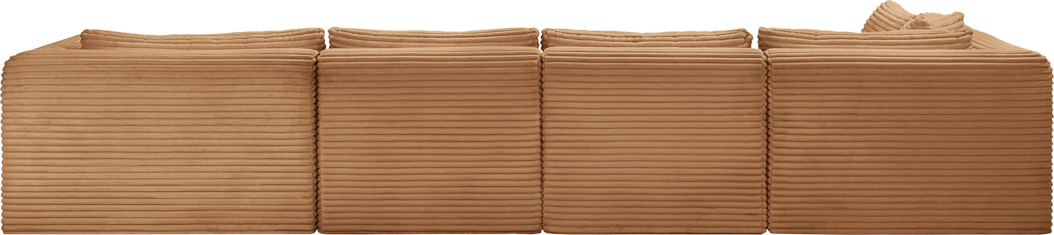 Shaggy - Fabric 5 Piece Modular U-Shaped Sectional