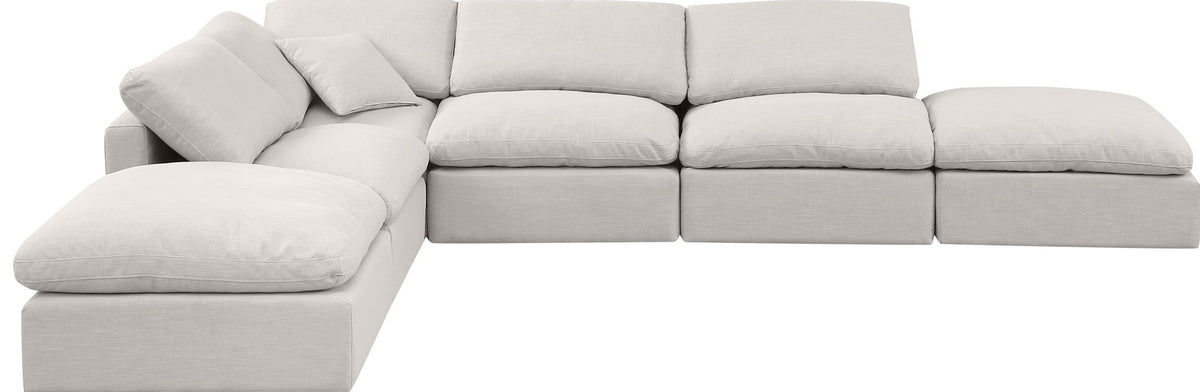 Indulge - Linen 6 Piece Modular Armless Sectional