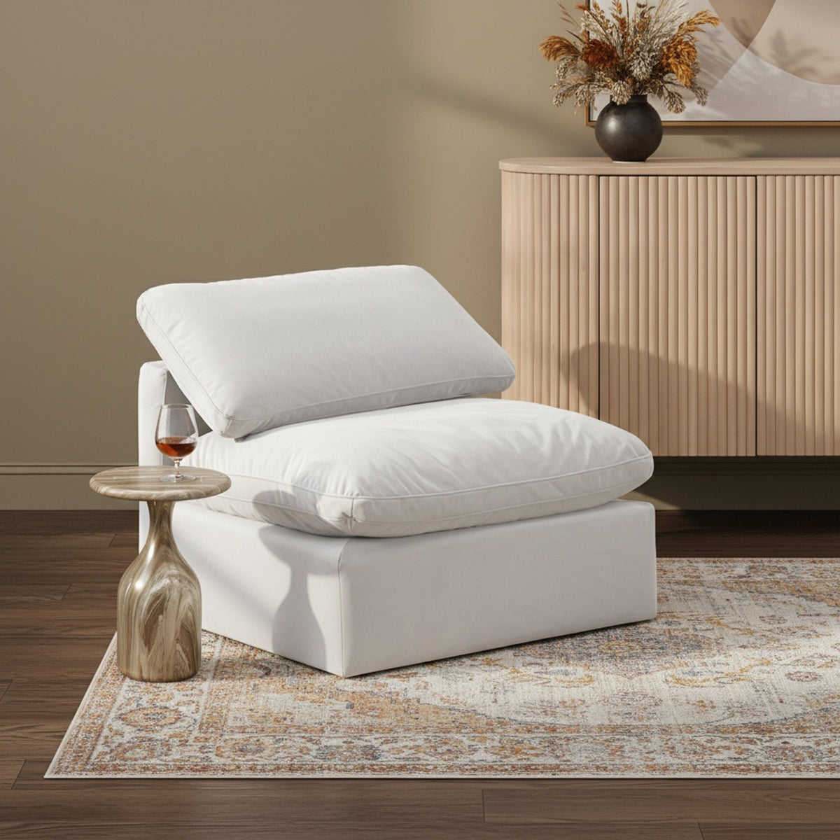 Indulge - Velvet Armless Chair