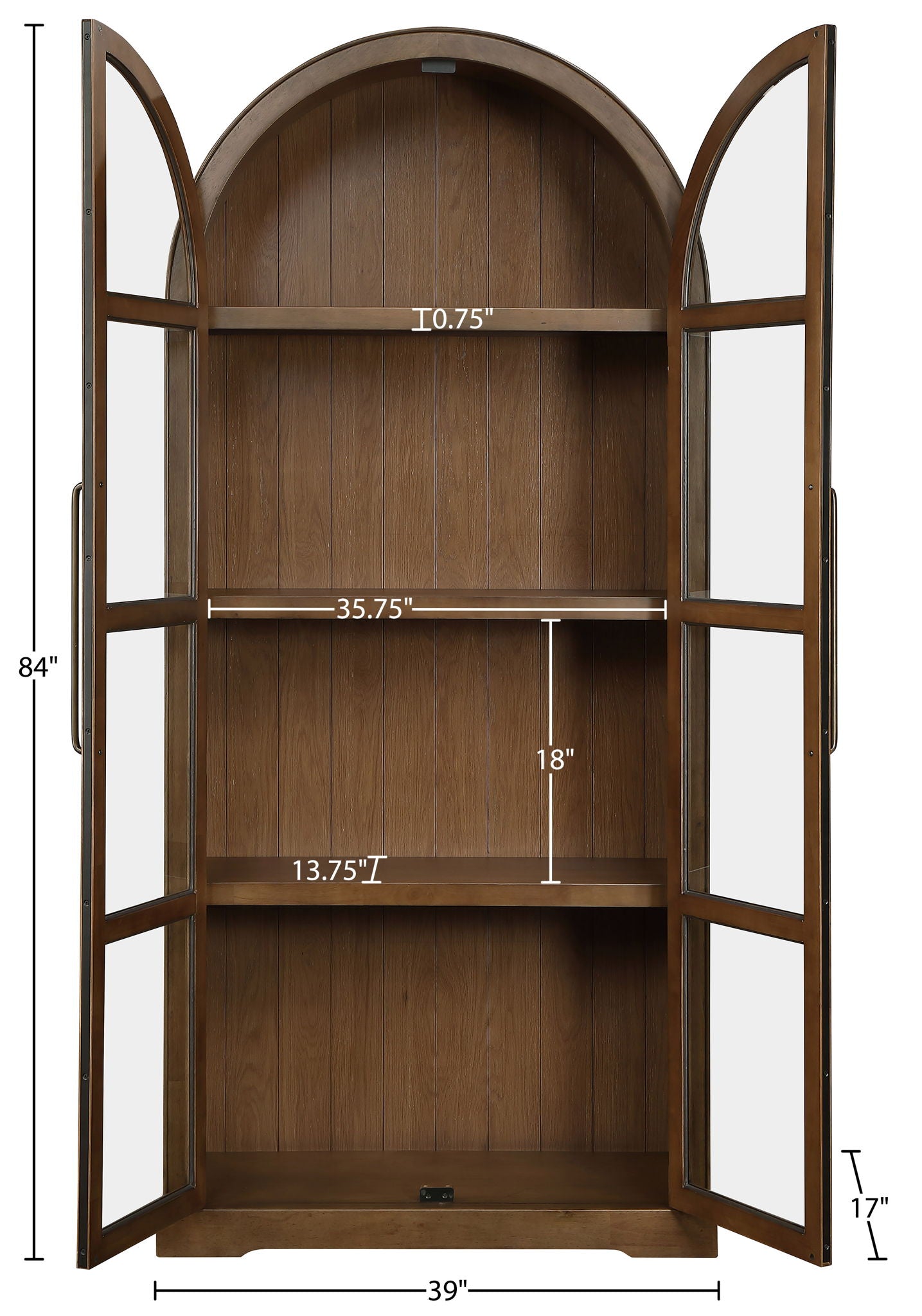 Corva - Solid Wood, Oak Veneer And Stainless Steel Storage Cabinet
